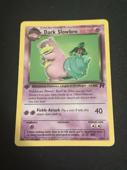 Pokemon TCG Dark Slowbro 29/82 1st Edition Team Rocket Card - Image 1