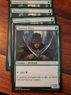 4x Llanowar Elves- Dominaria- Mtg Magic The Gathering Cards- Playset- NM - Image 1