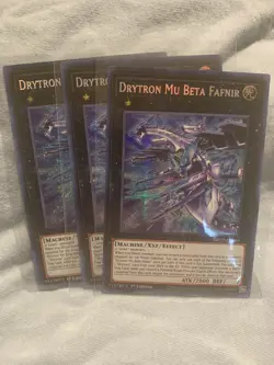 Yugioh Drytron Mu Beta Fafnir X3 Prismatic Secret MP22-EN084 1st NM Playset - Image 1