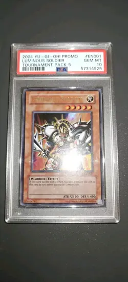 Yu-Gi-Oh Luminous Soldier TP5 PSA 10 Gem Mint Tournament Pack 5 - Image 1