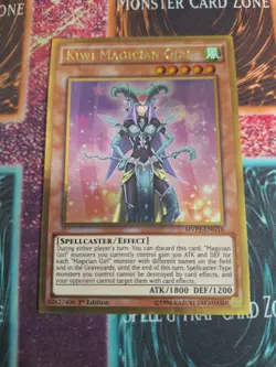 Yu-Gi-Oh! Kiwi Magician Girl MVP1-ENG16 Gold Rare 1st Edition Near Mint - Image 1
