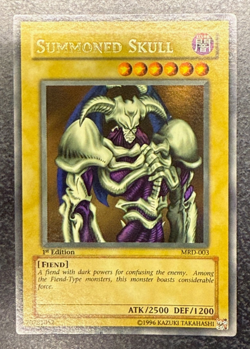 Yu-Gi-Oh Card - MRD-003 - SUMMONED SKULL (ultra rare holo) *1st Edition* *Played - Image 1