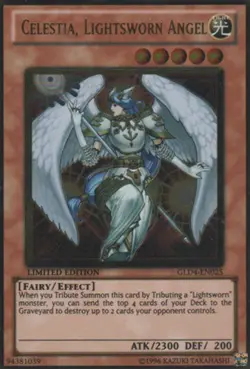 Yugioh! LP Celestia, Lightsworn Angel - GLD4-EN025 - Gold Rare - Limited Edition - Image 1