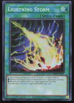 Yu-Gi-Oh TCG #RA01-EN061 Lightning Storm 1st Edition Super Rare LP - Image 1