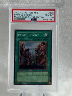 2002 YUGIOH Painful Choice MRL-049 1st Edition PSA 10 GEM MINT Super Rare! - Image 2