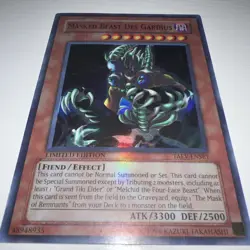 YuGiOh - MASKED BEAST DES GARDIUS TAEV-ENSE1 Super Rare Limited Edition LP - Image 1