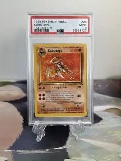 Pokemon Card 1st Edition Kabutops - Fossil Set No. 24/62 - PSA 9 MINT -Non Holo - Image 1