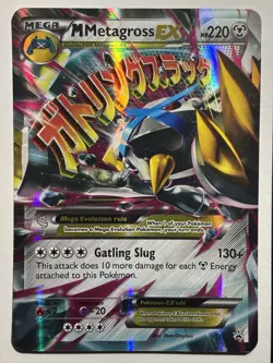 Mega Metagross Ex XY35 - XY Black Star Promo Holo JUMBO Pokemon Card - Image 1