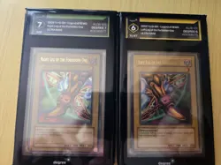 YuGiOh 2002 Exodia Complete Full Set LOB 120-124 Ultra Rare Degree Grade 8/7/6 - Image 5