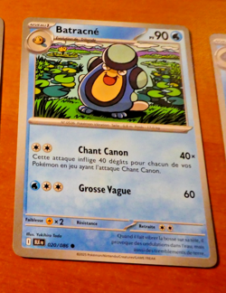 POKEMON FOUDRE NOIRE CARD CARTE BATRACNE 020/086 BLK EV10.5 FR NM 2025 - Image 1