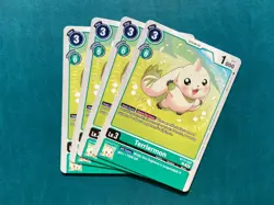 Terriermon BT17-043 Playset Secret Crisis Digimon Card Game x4 - Image 1