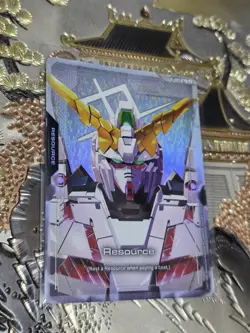 Gundam Card Game Newtype Rising Unicorn Gundam Resource R-003 C+ Foil Alt Art - Image 1