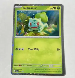Bulbasaur 046 English 151 Cosmos Holo Black Star Promo Pokemon Card - Image 1