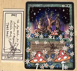 MTG Argothian Treefolk Alter Altered Sketch Art Amy WEBER Magic - Image 1