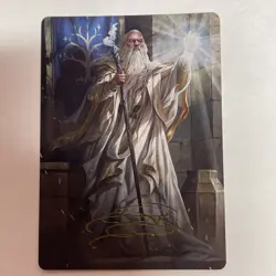Gandalf the White Art Card 3/81- Gold-Stamped Signature Art Series MTG LOTR - Image 1