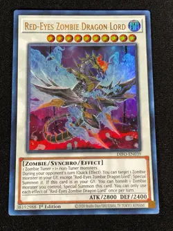 Yugioh Red Eyes Zombie Dragon Lord 1st DIFO-EN039 ULTRA (NM) - Image 1