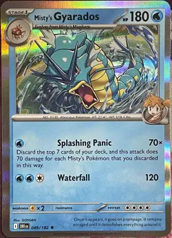 Misty's Gyarados Holo Rare - 049/182 - Destined Rivals Pokemon 2025 - Image 1
