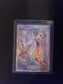 Professor Oak's Setup Full Art Trainer 2019 233/236 Cosmic Eclipse Pokemon TCG - Image 1