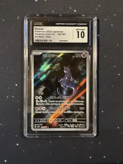 CGC 10 Gem Mint Pokemon Mewtwo 183/165 AR 151 sv2a Japanese - Image 1