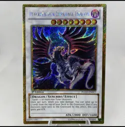 Yugioh Blackfeather Darkrage Dragon PGLD-EN017 1. Edition Gold Secret Rare NM/EX - Image 1