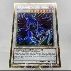 Yugioh Blackfeather Darkrage Dragon PGLD-EN017 1. Edition Gold Secret Rare NM/EX - Image 2