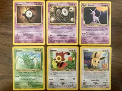 Pokemon Cards 6 Card Lot 1995-2001 Neo Discovery - Image 1