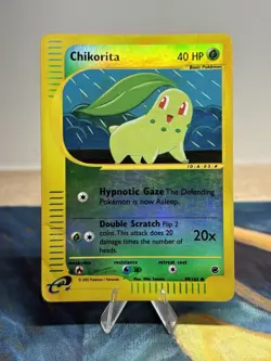 Chikorita 99/165 Expedition E Reader Series 2002 Reverse Holo Pokemon Card HP - Image 1