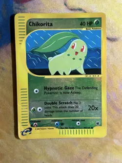Chikorita 99/165 Expedition E Reader Series 2002 Reverse Holo Pokemon Card HP - Image 2