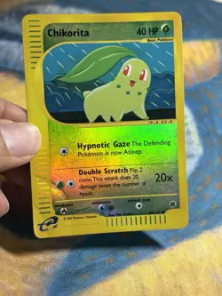 Chikorita 99/165 Expedition E Reader Series 2002 Reverse Holo Pokemon Card HP - Image 3