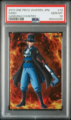 PSA10 No.13 SR Sabo One Piece Wafers Card BANDAI Graded Item Excellent Condition - Image 1