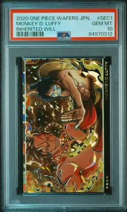 PSA10 No.7 SEC1 Monkey D. Luffy One Piece Wafers Card BANDAI Graded Item Excelle - Image 1