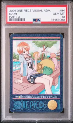 PSA10 No.94 Partner is Sara Sea Lion Nami One Piece Visual Adventure Card Graded - Image 1