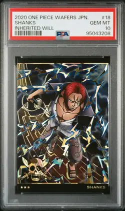 PSA10 No.7 18 SR Shanks One Piece Wafers Card BANDAI Graded Item Excellent - Image 1