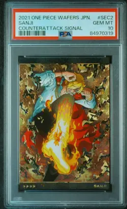 PSA10 No.9 SEC2 Sanji One Piece Wafers Card BANDAI Graded Item Excellent Conditi - Image 1