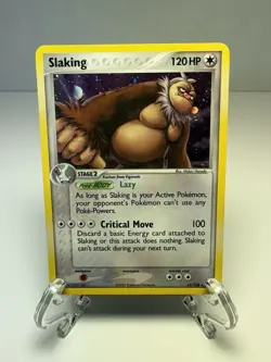 Pokemon TCG Slaking 13/108 Power Keepers Holo Rare Card NM-LP Condition - Image 1