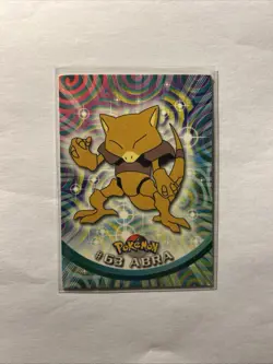 #63 Abra 1999 Topps Pokemon Card TV Animation Edition Series 1 Blue Logo - Image 1