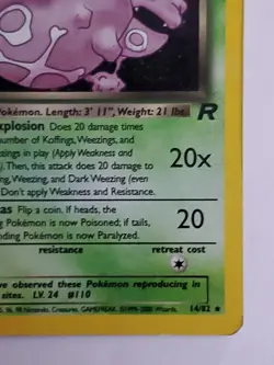 Dark Weezing - 14/82 Holo Team Rocket Rare Pokemon card TCG - Image 5