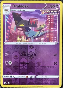 Drakloak 129/264 Swsh08: Fusion Strike Reverse Holo - Pokemon Card - Image 1