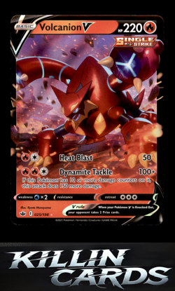Volcanion V 025/198 Pokemon Ultra Rare SWSH06: Chilling Reign Card NM - Image 1