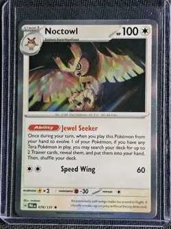 Noctowl 78/131 Pokemon TCG Prismatic Evolutions Holo Foil Rare Card Near Mint NM - Image 1