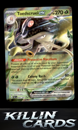 Toedscruel ex - 005/091 005/091 Pokemon Double Rare SV: Paldean Fates Card NM - Image 1