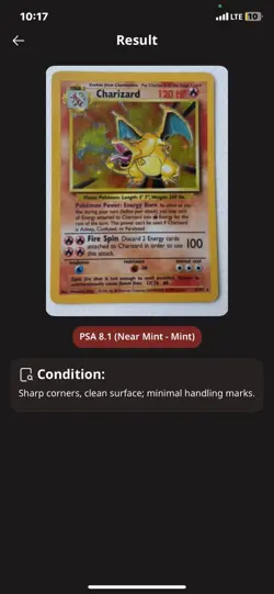 Pokemon TCG Charizard Base Set Holo Unlimited Rare Card 4/102 1995 - Image 3