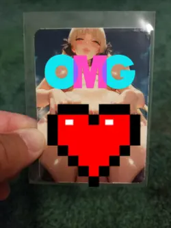 RARE BLONDE SEXY WAIFU CUSTOM ANIME CARD - Image 1