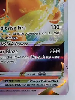 2022 Pokemon SWSH Brilliant Stars Charizard VSTAR Ultra Rare 018/172 #018 - Image 3