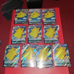 💥 (10x) 7 Surfing 3 Flying Pikachu VMAX Pokemon Celebrations - Image 1