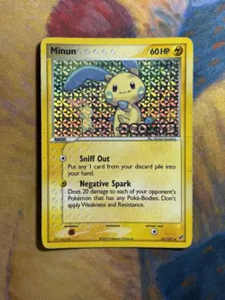 Minun 41/107 Reverse Holo Foil EX Deoxys Set Stamped 2005 Pokemon Card - Image 2