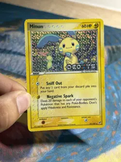 Minun 41/107 Reverse Holo Foil EX Deoxys Set Stamped 2005 Pokemon Card - Image 3