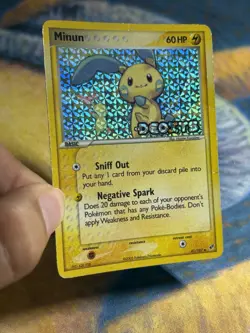 Minun 41/107 Reverse Holo Foil EX Deoxys Set Stamped 2005 Pokemon Card - Image 4