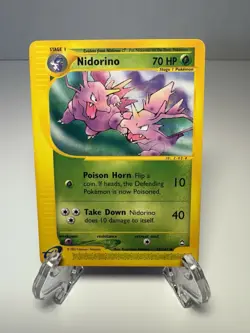 Nidorino 55/147 Aquapolis Pokemon Card Regular Uncommon Near Mint NM / LP + - Image 1