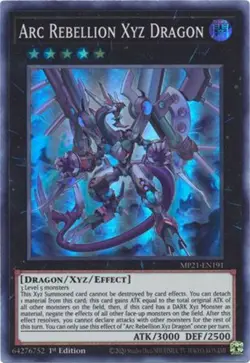 Yu-Gi-Oh Card - MP21-EN191 - ARC REBELLION XYZ DRAGON (super rare holo) NM/Mint - Image 1